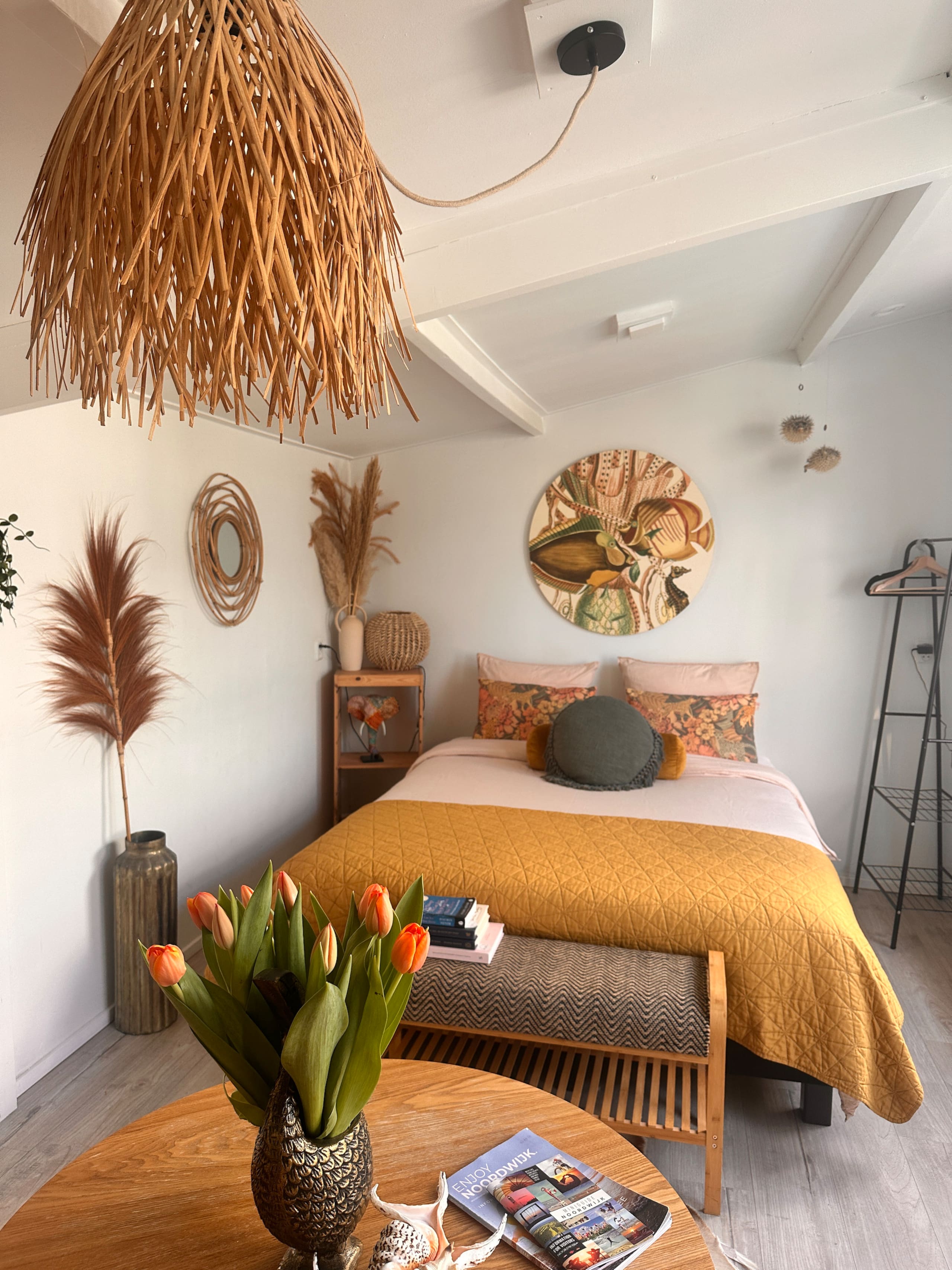 Sfeervolle slaapkamer bij Little Lodge